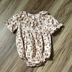 Floral Ruffle Baby Romper